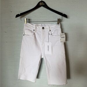 NWT Frame Denim High Waist White Shorts